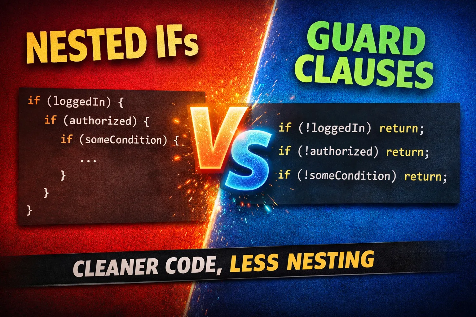 Comparison of nested if-statements vs clean guard clauses